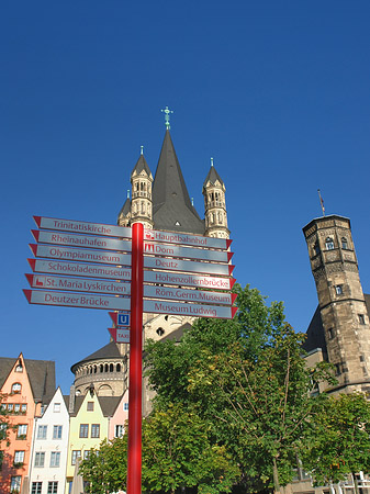 Foto Schild vor Groß St.Martin - Köln