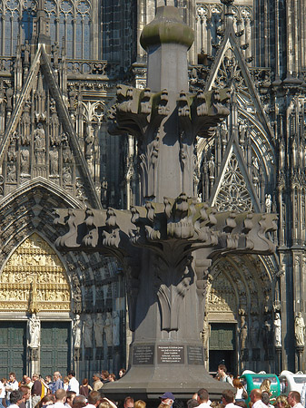 Foto Kreuzblume vor dem Kölner Dom