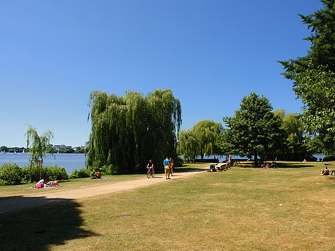 Foto Badestrand an der Außenalster - Hamburg