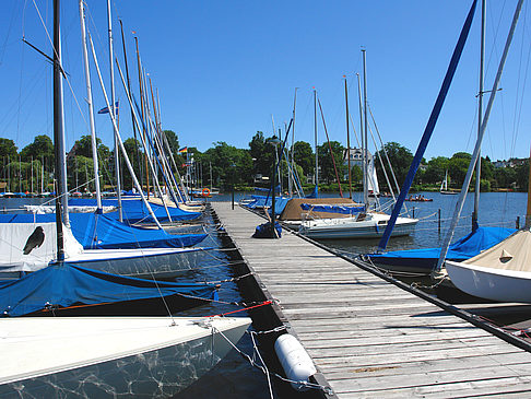 Bootsverleih und Hafen auf der Außenalster Fotos