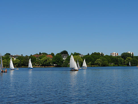Segelboote auf der Außenalster Fotos