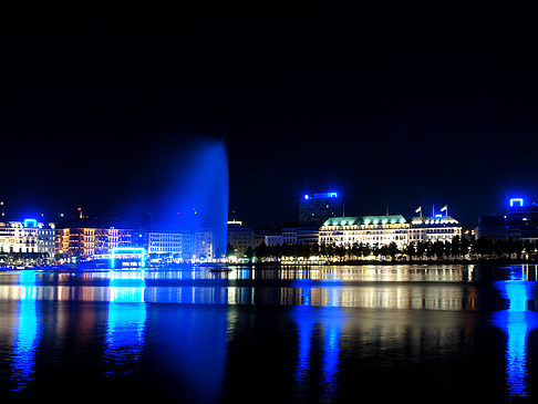 Binnenalster bei Nacht Foto 