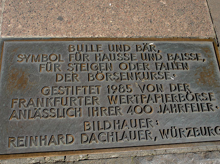 Foto Information über Bulle und Bär - Frankfurt am Main
