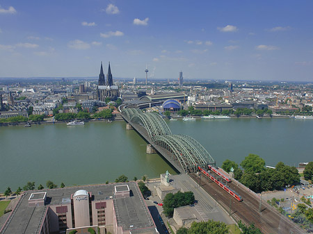 Foto Hohenzollernbrücke und Kölner Dom
